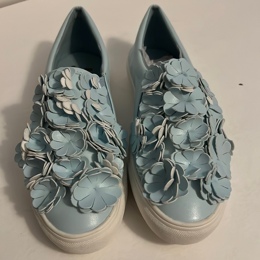 Size 7.5 Powder Blue Loafers